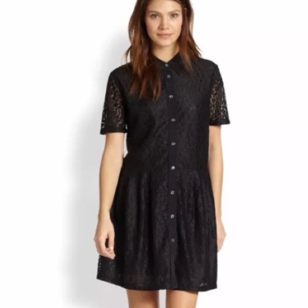 Equipment Femme Naomi Black Lace Dress